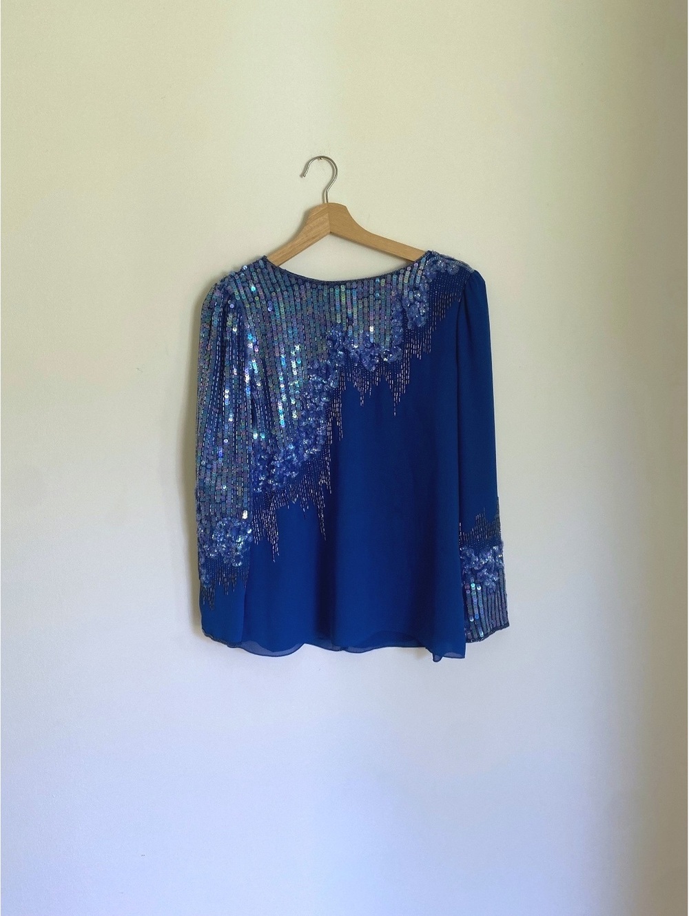 Vintage Jack Bryan 3-Piece Royal Blue Sequined Evening Set M